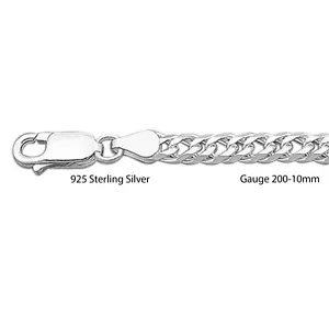 925 Sterling Silver Men Women Chain Bracelet - Rombo 200 - Picture 1 of 1