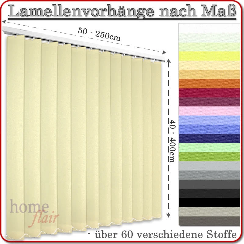 Premium Lamellenvorhang maßgefertigt, Lamellenvorhänge nach Maß nur 19,90 € m² - Bild 1 von 4