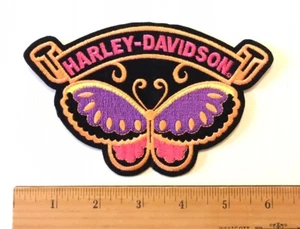 NOS 6” Pink Butterfly Harley Davidson patch Ladies of Harley Purple LOH OLP - Picture 1 of 2