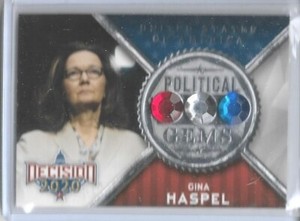 2020 DECISION ~ CIA DIRECTOR GINA HASPEL ~ POLITICAL GEMS "SILVER" CARD #PG-22