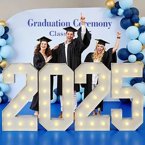 4Ft 2025 Light up Numbers Class of 2025 Graduation Decorations Large Sign Big Gr - Picture 1 of 12