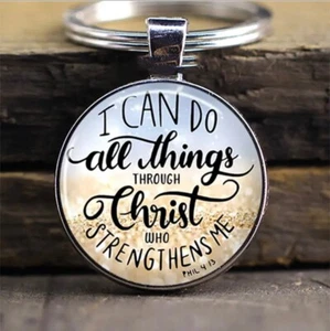 Keyring - I Can Do All Things Through Christ Who Strengthens Me - Inspirational - Picture 1 of 2