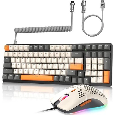 ZIYOU LANG K3 Mechanical Gaming Keyboard and Mouse Combo Wired Coiled Cable - Image 1 of 4