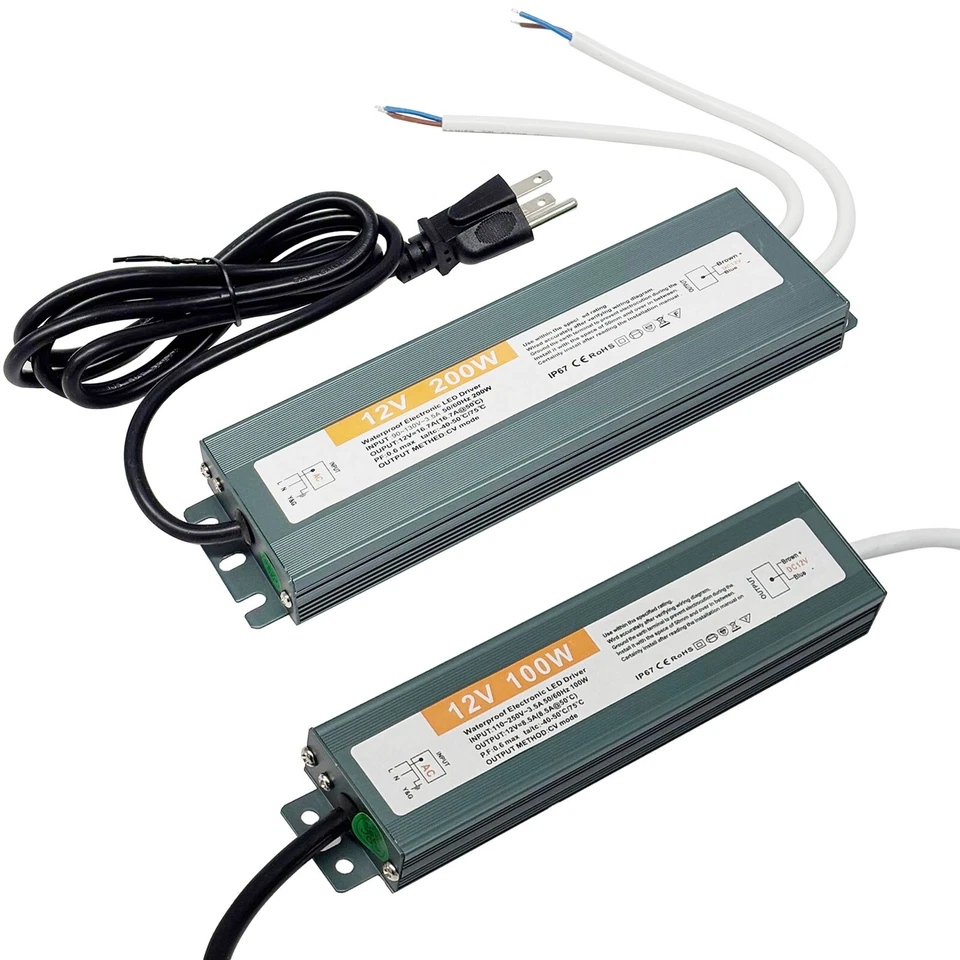 LED Driver Waterproof IP67 LED Power Supply AC 110~250V to DC 12V Transformer - Image 1 of 1
