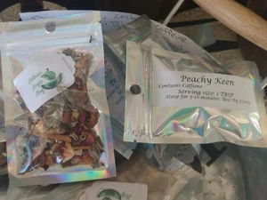 Peachy Keen Kräutertee 1 Unze + Stimmungslifting, Antidepression + reich an Eisen + Koffein - Bild 1 von 4