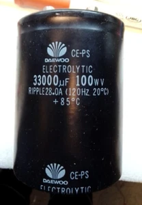 condensador electrolitico Deawo 33000uf 100v 1 unidad - Imagen 1 de 1