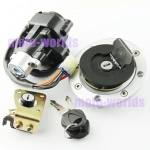 Fuel Cap Ignition Switch Key Lock Set for Suzuki GSX600 GSX750 1998 1999 00-2006 - Picture 1 of 5