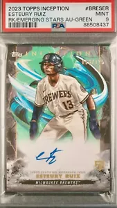 2023 ESTEURY RUIZ Topps Inception RC #BRESER Emerging Stars AU Green /125 PSA 9 - Picture 1 of 2