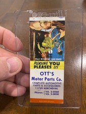 Vintage Ott’s Auto Parts Collectible Original Match Book Girlie Virginia Rare