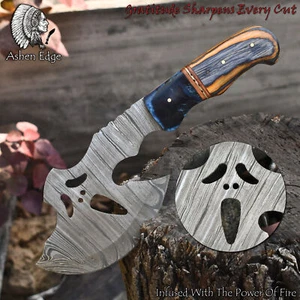 Ashen Edge Hot Item Clever Chopper Axe Knife Twist Damascus Hard Wood EDC - Picture 1 of 10