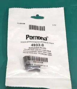 Enchufe de plátano 15A recubierto negro Pomona 4933-0 - Imagen 1 de 1