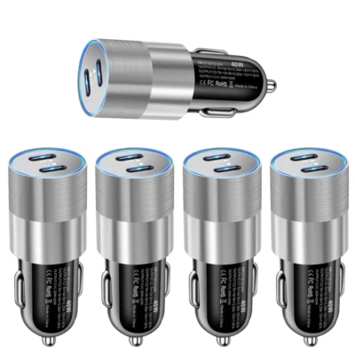 New USB-C Fast Car Charger For iPhone 15 14 13 12 11 Pro Max Samsung 40W Adapter - Image 1 of 4