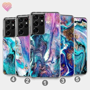 Marmor Handyhülle Cover GEL für Samsung Galaxy S23 S22 S21 S21 FE A21s A12 447 - Bild 1 von 17
