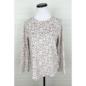 Pigiama Tahari stampa leopardata morbido peluche manica lunga bianco multicolore piccolo - Foto 1 di 6