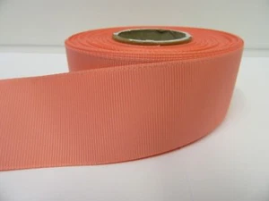 3mm 6mm 10mm 16mm 22mm 38mm 50mm CORAL PINK Grosgrain Ribbon Ribbed Bows Tape - Picture 1 of 10
