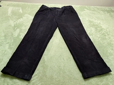 Michael Kors Black Corduroy Relaxed Fit Straight Leg Pants Size 38x34 - Image 1 of 4