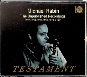 MICHAEL RABIN- The Unpublished Recordings, 1947-71 Violin Works 3-CD Bach Lalo + - Picture 1 of 3