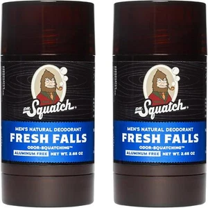 Dr. Squatch Natural Deodorant for Men 2 Pack Fresh Falls (2.65 oz, 2 Pack) - Picture 1 of 5