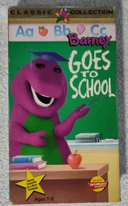Barney’s Classic Collection Goes To School VHS Video Tape RARE White Tape. Used - Picture 1 of 2