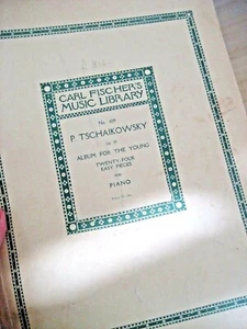 Vtg 1910 CARL FISCHERS LIBRARY No 609 Tschaikowsky EASY PIANO SHEET MUSIC BOOK - Imagen 1 de 6