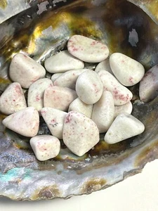 3X Cinnabar in Quartz Tumbled Stones 15-20mm Reiki Healing Crystals Money Wealth - Picture 1 of 5