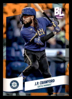 2024 Topps Big League Electric Orange #107 J.P. Crawford Seattle Mariners - Image 1 of 2