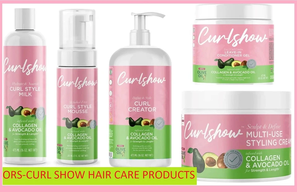 ORS-CURL SHOW-COLLAGEN & AVOCADO OIL-HAIR CARE PRODUCTS-ALCOHOL FREE-FAST  POST! - Image 1 of 1