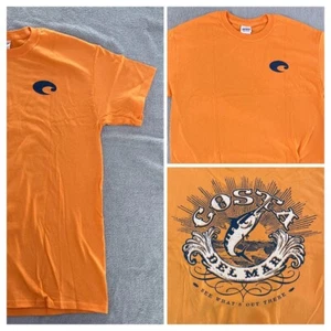 Costa Del Mar - Orange Marlin Short Sleeve T-shirt - Size Medium - NEW - Picture 1 of 5