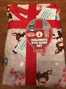 New Child’s 2 Pc Reindeer In Here Sleep Set Sz 4 - Picture 1 of 5