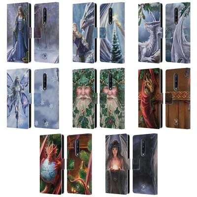 CUBIERTA OFICIAL DE LA FUNDA DE LA CARTERA DEL LIBRO DE CUERO DE ANNE STOKES YULE PARA BLACKBERRY ONEPLUS Foto 1 de 4