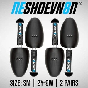 2-Pack - Reshoevn8r 2Y-9W Shoe Tree Adjustable Plastic Support Shaper Size Small - Picture 1 of 14