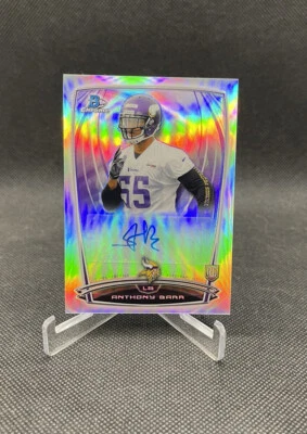 2014 Bowman Chrome Anthony Barr RC Auto Refractor Cowboys Mint - Image 1 of 2