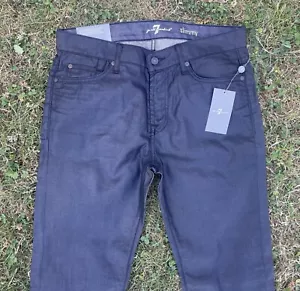 7 for all mankind Jeans 31x29 Slimmy Denim Made in the US Black NWT Slim - Picture 1 of 5