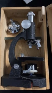 vintage tasco microscope In Wooden Box - Picture 1 of 2