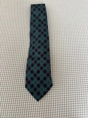 Gravata masculina de seda geométrica edição limitada Sulka 55L 4W fabricada na França - Imagem 1 de 4