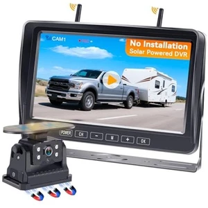 Drahtlose Rückfahrkamera für Wohnmobil installationsfrei 7 Zoll: Magnetische HD 1080P Aufnahme - Bild 1 von 7