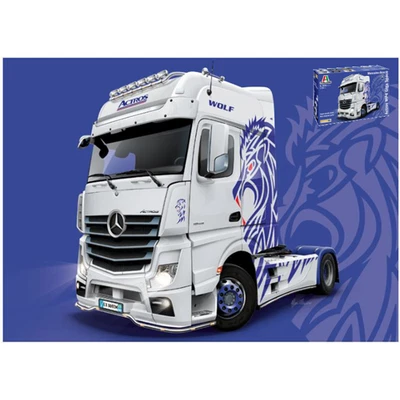 MERCEDES ACTROS MP4 GIGASPACE WHITE KIT 1:24 Italeri Kit Camion Modellino Nuovo - Immagine 1 di 3