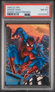 1995 Ultra Spider-Man Premier PSA 8 Nm-Mt #1 Low Pop Marvel Fleer - Bild 1 von 3