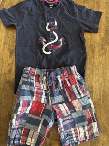 GYMBOREE Boys Sz 5/5t Red White Blue 4th Of July Outfit Shirt/Shorts Super Cute - Picture 1 of 5