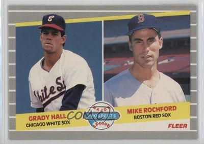 1989 Fleer Major League Prospects Glossy Grady Hall Mike Rochford #650 - Image 1 of 2