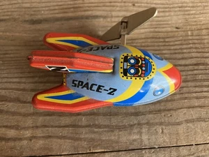 Vintage Space Z Tin Wind Up Space Patrol Rocket Toy Japan - Picture 1 of 6