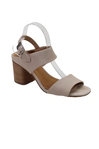 Corso Como Womens Leather Double Strap Slingback Sandals Heels Beige 9.5M - Picture 1 of 7
