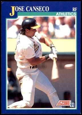 Jose Canseco 1991 Score #1 Oakland Athletics MLB READ FREE SHIPPING AutographDen - Image 1 of 2
