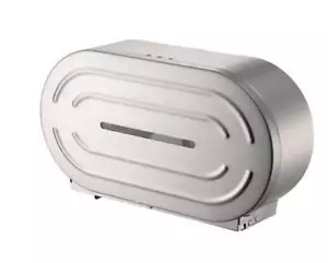 S'Steel Twin Jumbo Toilet Roll Dispenser - Picture 1 of 3