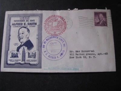 US Stamp Postal History  Opened Enveloped Inverted Post Mark on Back of Envelope - Image 1 of 4