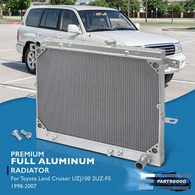 For 98-07 Lexus LX470 Land Cruiser J100 4.7 V8 Dual Core 2 Row Aluminum Radiator Foto 1 de 4