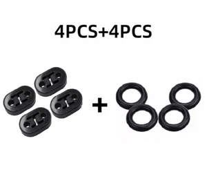 4 x O-Ring Exhaust Mount Rubber+4 x Duty Rubber Exhaust Tail Pipe Set - Picture 1 of 4