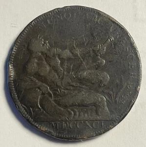 1791 Let Glasgow Flourish Half Penny Conder Token - (P5-29xa) - Picture 1 of 3