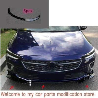 Kit divisor de lábios FIT para Buick Regal GS 2018-2020 ABS preto parachoque dianteiro acabamento - Imagem 1 de 4
