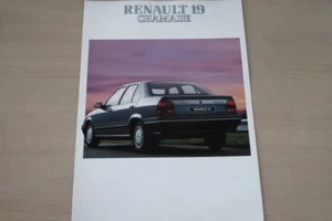 191588) Brochure Renault R 19 Chamade 07/1989 - Foto 1 di 1